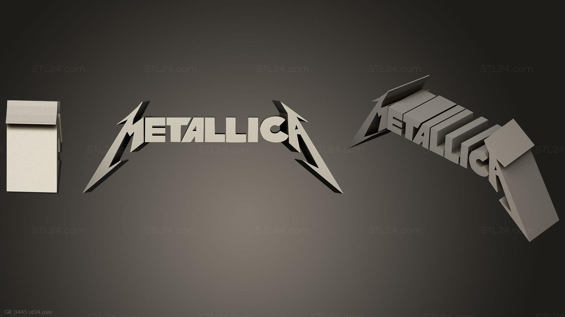 Гербы (Логотип Metallica, GR_0445) 3D модель для ЧПУ станка